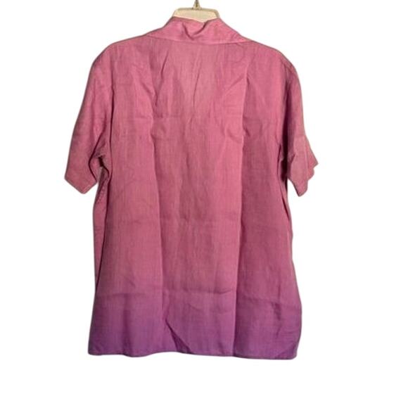 Ralph Lauren Purple Label 100% Linen Camp Shirt Pink Made in Italy M - Picture 9 of 16